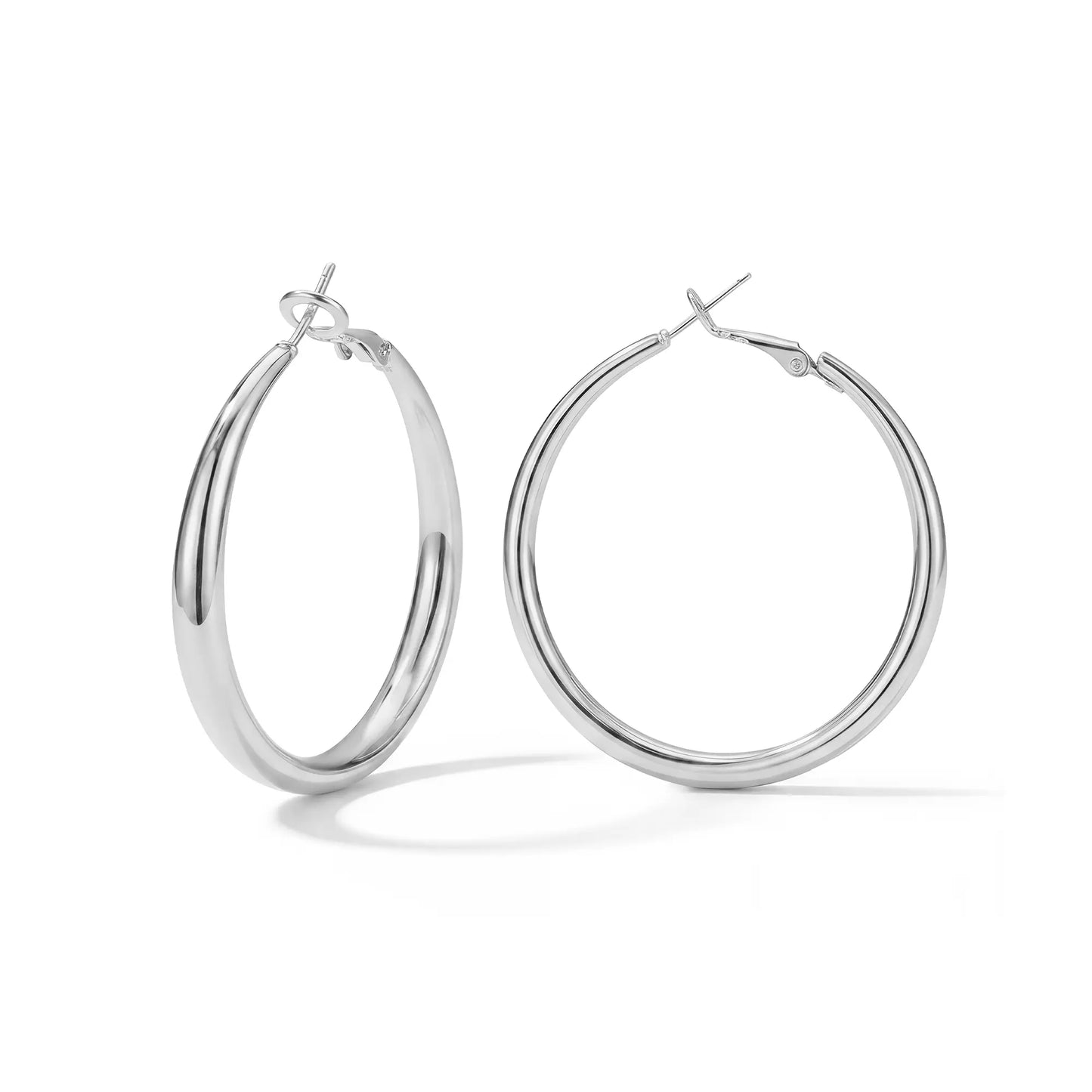 GANIA Hypoallergenic Stainless Steel Gold and Silver Hoop Earrings Set for Women - Lightweight Daily Wear in Various Sizes (30mm, 40mm, 50mm, 60mm) - Perfect Gift for Girlfriend, Wife, or Mom