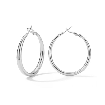 GANIA Hypoallergenic Stainless Steel Gold and Silver Hoop Earrings Set for Women - Lightweight Daily Wear in Various Sizes (30mm, 40mm, 50mm, 60mm) - Perfect Gift for Girlfriend, Wife, or Mom