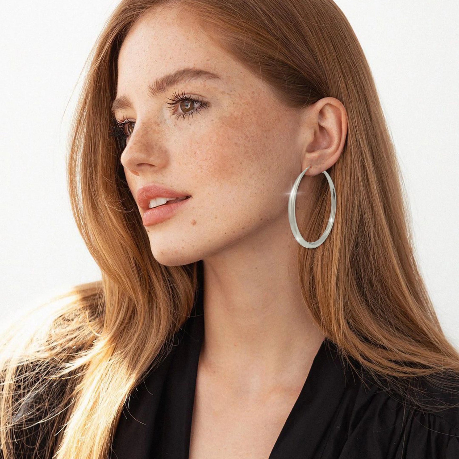 GANIA Hypoallergenic Stainless Steel Gold and Silver Hoop Earrings Set for Women - Lightweight Daily Wear in Various Sizes (30mm, 40mm, 50mm, 60mm) - Perfect Gift for Girlfriend, Wife, or Mom