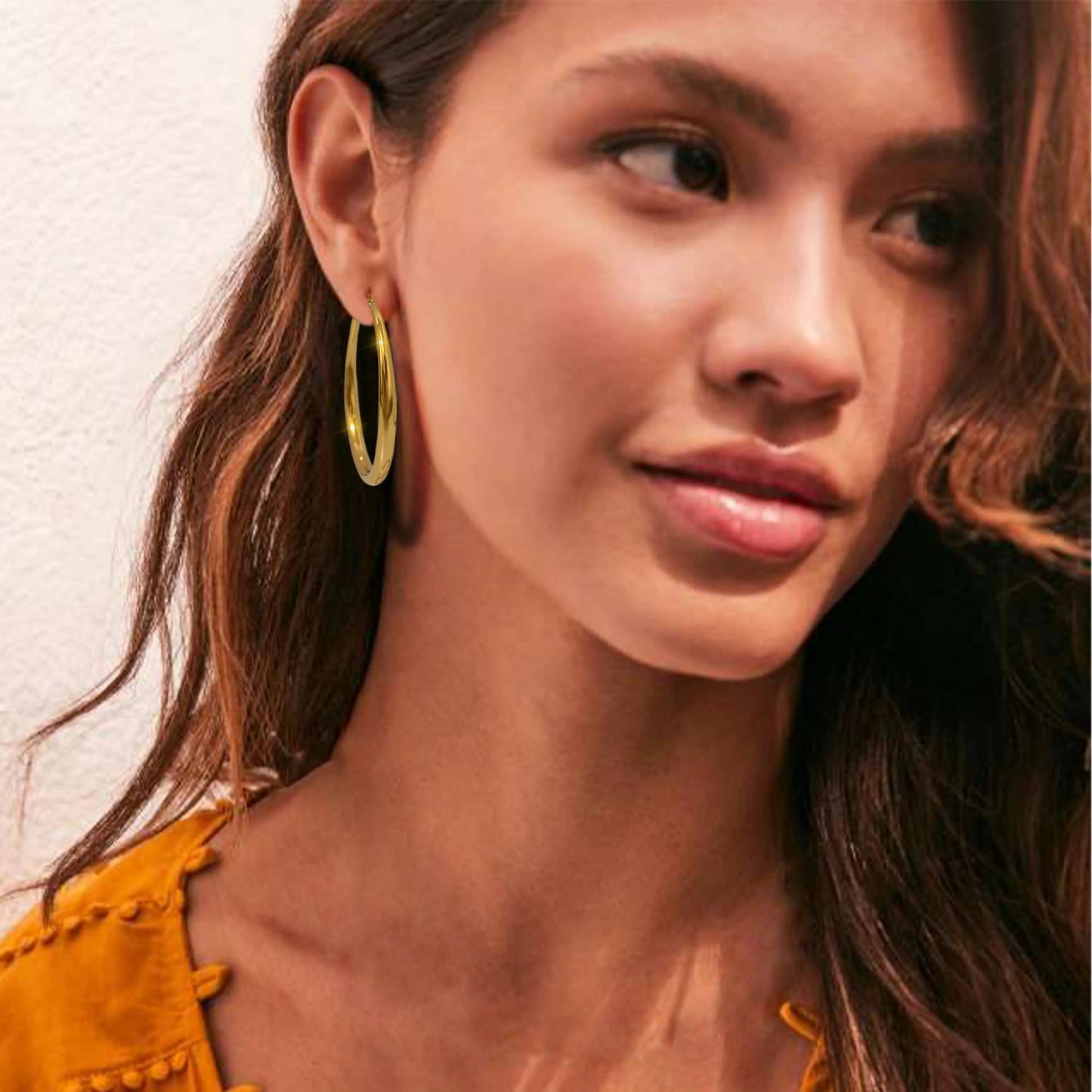 GANIA Hypoallergenic Stainless Steel Gold and Silver Hoop Earrings Set for Women - Lightweight Daily Wear in Various Sizes (30mm, 40mm, 50mm, 60mm) - Perfect Gift for Girlfriend, Wife, or Mom