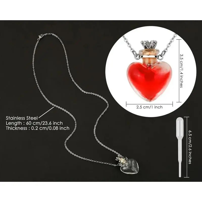 [Christmas Gift] Refillable Heart Perfume Necklace-Romantic Christmas Gift for Girlfriend | Viral Scent