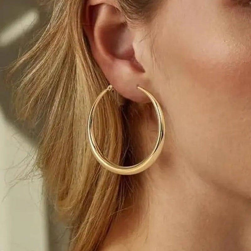 GANIA Hypoallergenic Stainless Steel Gold and Silver Hoop Earrings Set for Women - Lightweight Daily Wear in Various Sizes (30mm, 40mm, 50mm, 60mm) - Perfect Gift for Girlfriend, Wife, or Mom