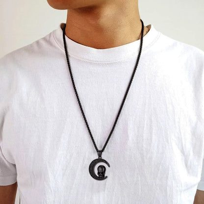 Faithheart Celtic Moon Necklace Irish Jewellery Vintage Pendant Stainless Steel