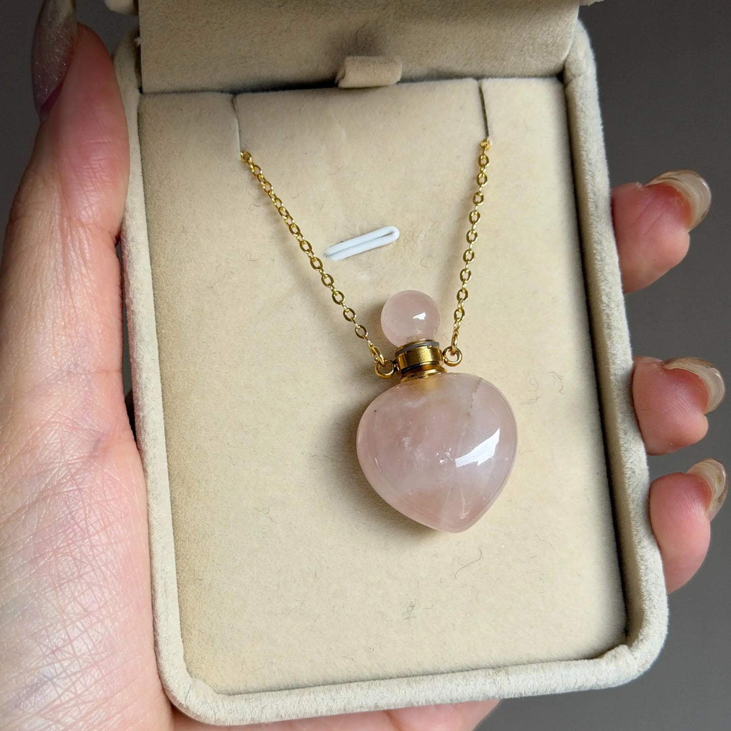 The Guardian Scent Natural Crystal Perfume Bottle Necklace