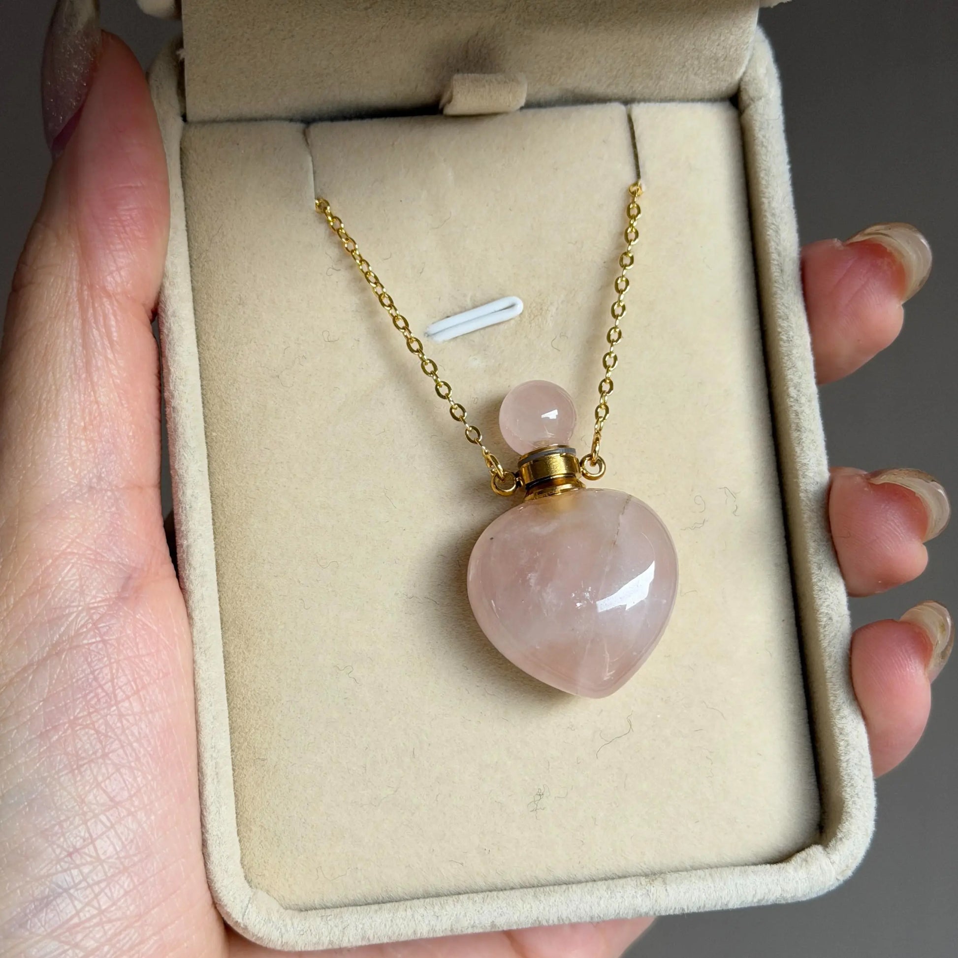 The Guardian Scent Natural Crystal Perfume Bottle Necklace