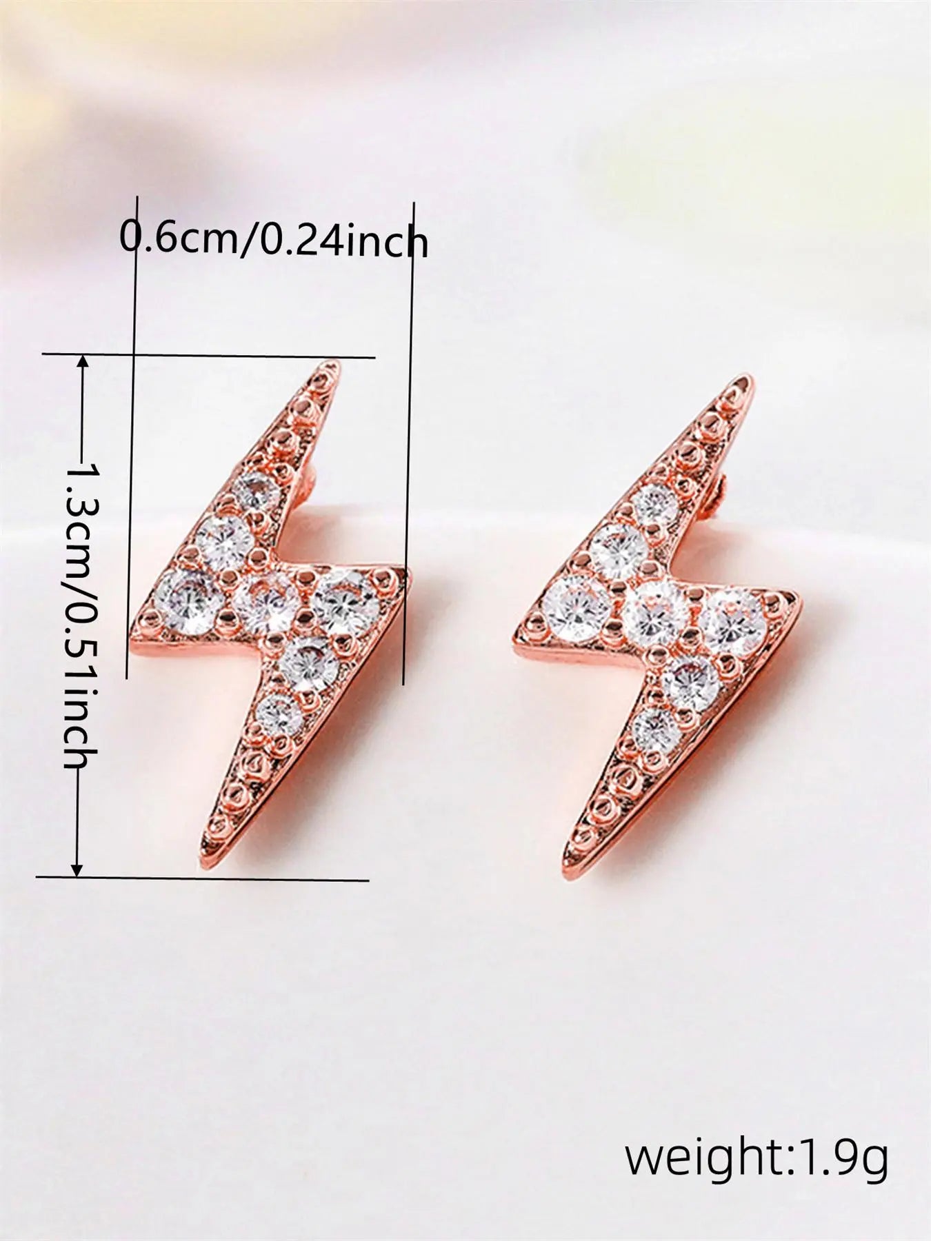 Lightning Design Rhinestone-Embellished Stud Earrings, Stylish Aesthetic Jewelry for Women, Perfect for Parties and Everyday Wear, Trendy Fashion Accessories for Girls