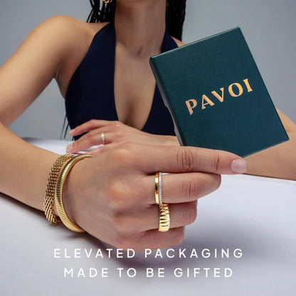 PAVOI Waterproof Set of 3 Chunky Hoop Earrings for Women - 14K Gold Plated Stainless Steel Oval Hoops - Thick Gold Earrings Collection - Lightweight Trendy Summer Accessories