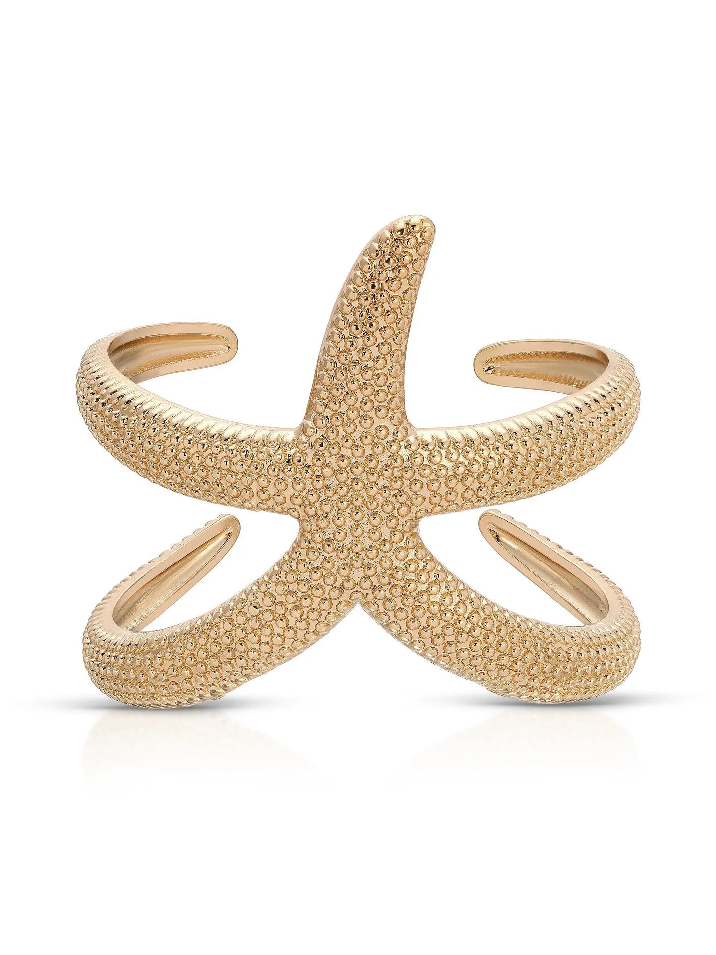 Ettika Textured Starfish Hug Cuff with Distinctive Design